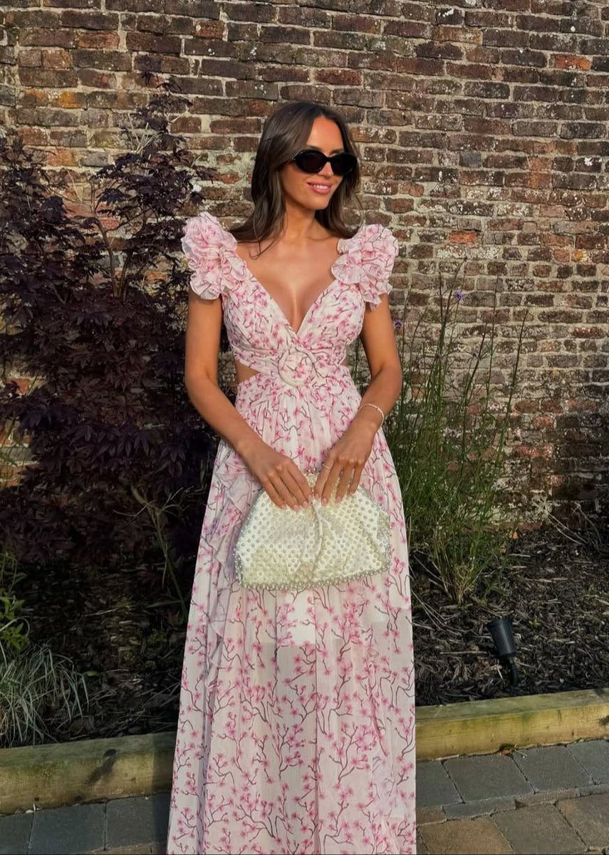 Pink Cassini Floral Maxi Dress Anna Louise Before Midnight Rentals