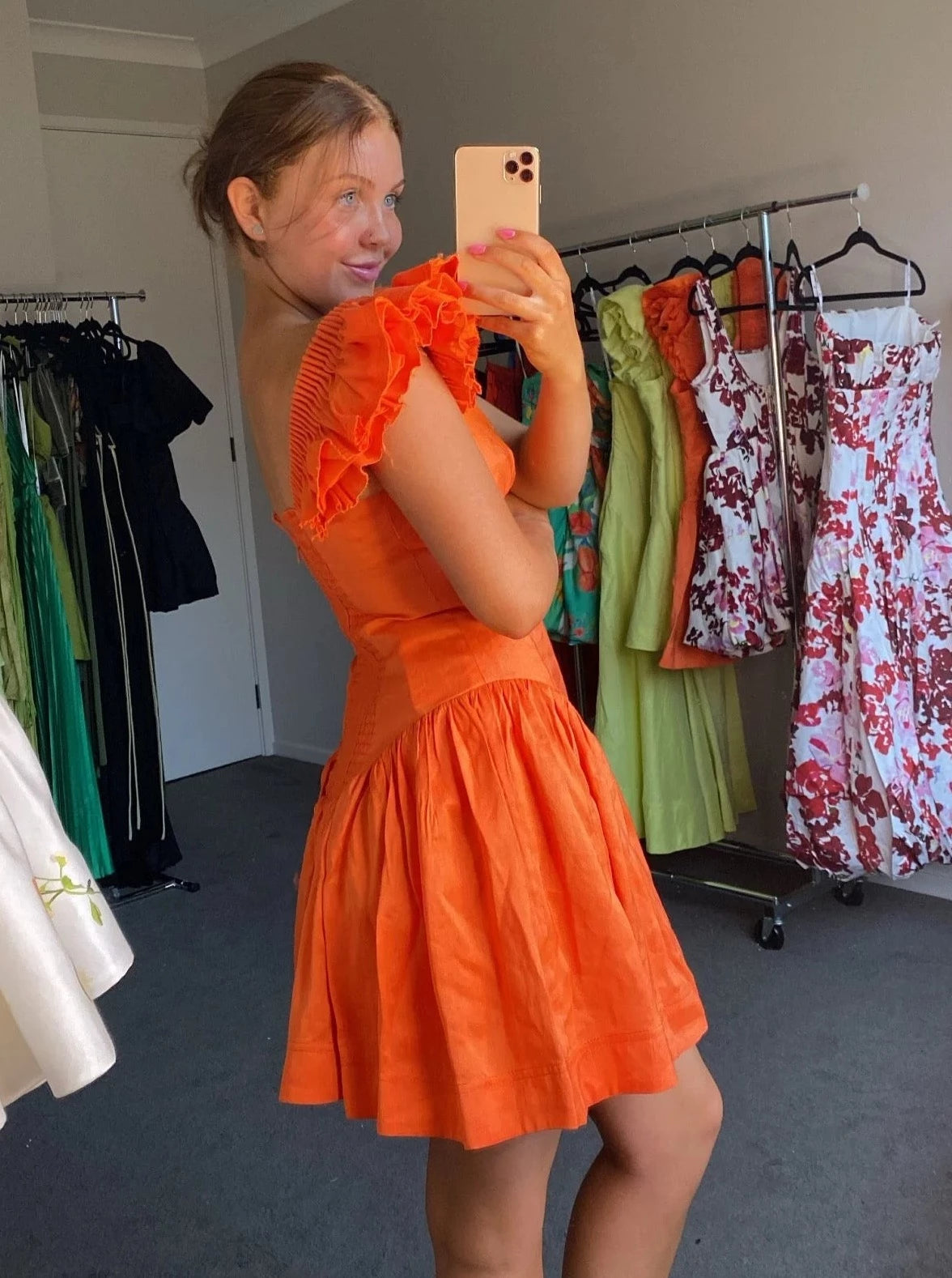 aje simone dress Frill Mini shortandsweethire AJE - Simone Frill Sleeve