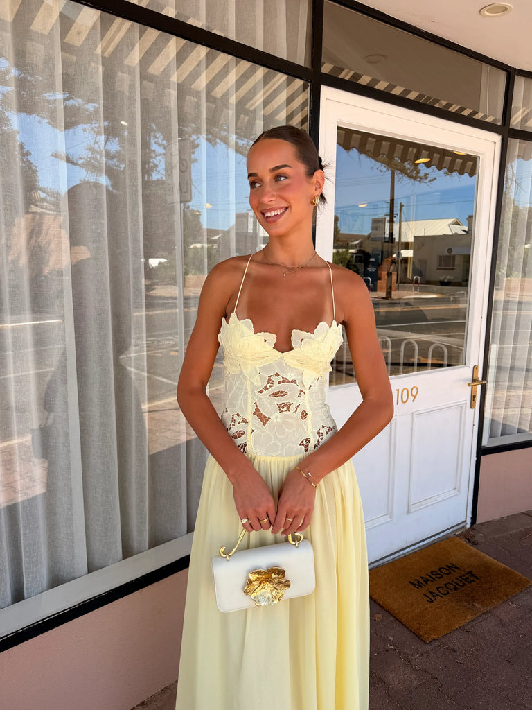 Stephanie Maxi Dress Butter – Before Midnight Rentals