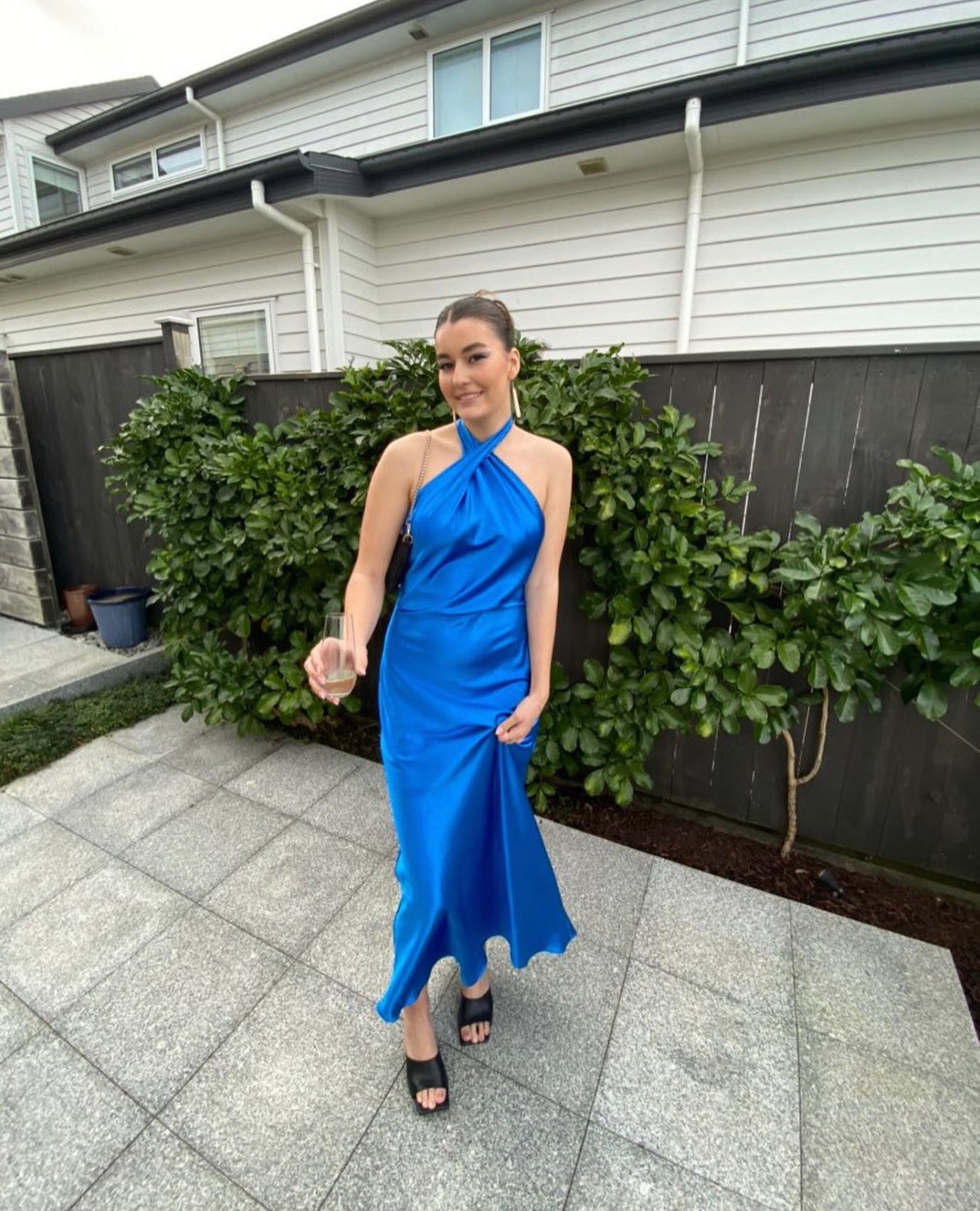 Blue Crossover Maxi Dress – Before Midnight Rentals