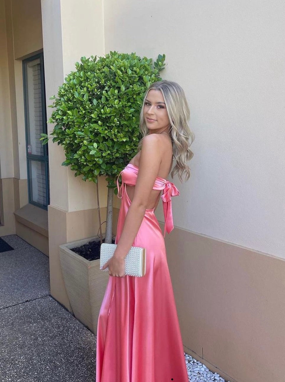 Lucy Gown Guava | Lane + Sass Before Midnight Rentals Lucy Gown Guava | Lane + Sass Before Midnight Rentals